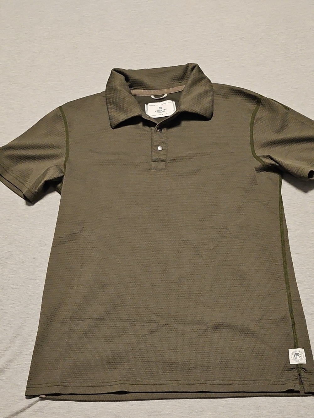 Reigning Champ Solotex Olive Green Men's Polo